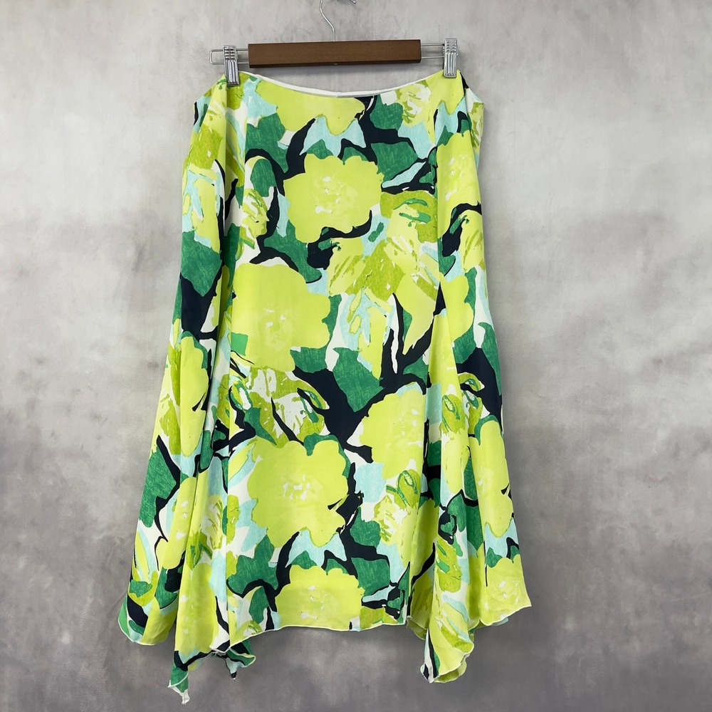 Nygard Collection Silk Skirt Womens 16 Floral Flowy Fairy Feminine Dainty Spring - Picture 4 of 9